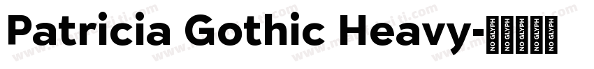 Patricia Gothic Heavy字体转换